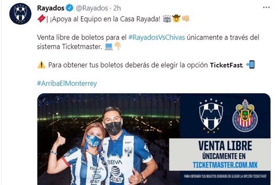 Así dio a conocer el equipo albiazul la medida.