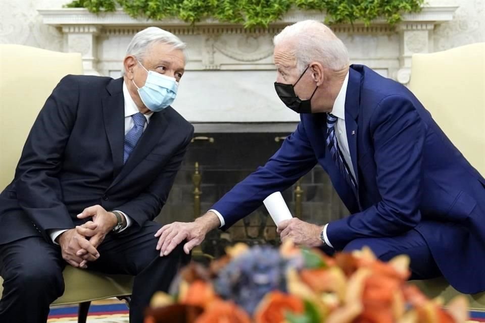 Una imagen de la reunión entre los Presidentes Andrés Manuel López Obrador y Joe Biden.