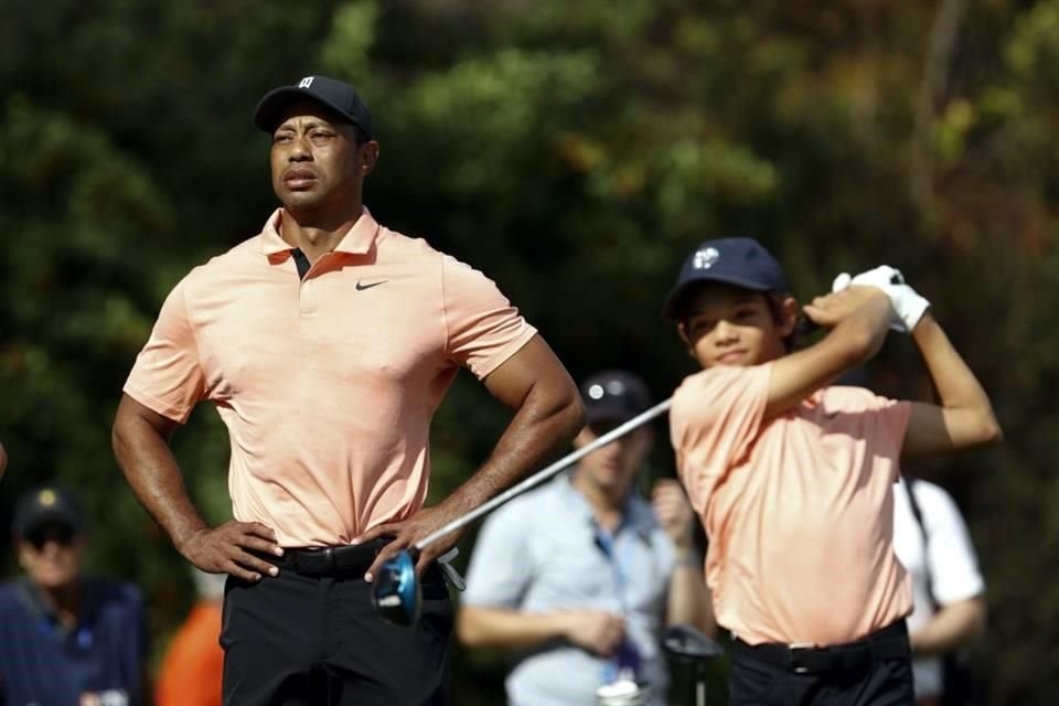 Tiger Woods y Charlie disfrutaron del torneo.