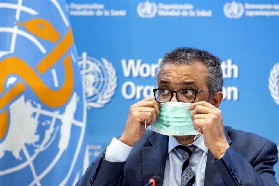 Tedros Adhanom Ghebreyesus, director de la OMS, en una sesión informativa este lunes.