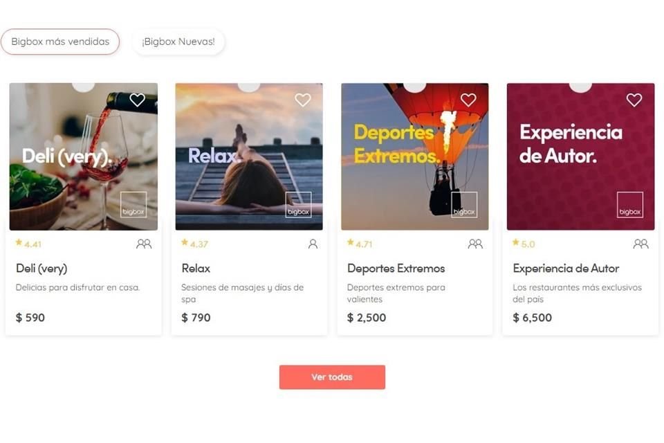 En Bigbox puedes regalar experiencias.