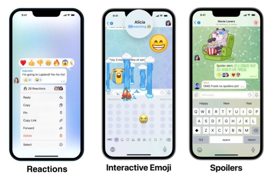 La actualización incluye reacciones, traducción de mensajes, códigos QR temáticos, texto oculto y emojis interactivos.