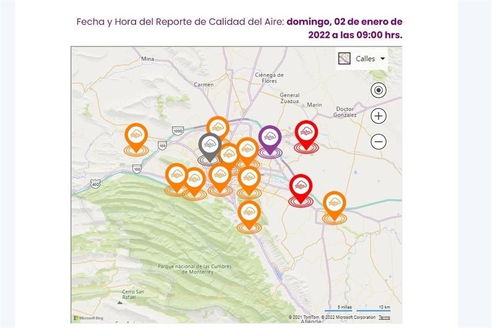 La contaminación rebasó la norma en las 14 estaciones del Sistema Integral de Monitoreo Ambiental (SIMA) y se presentó desde la madrugada.