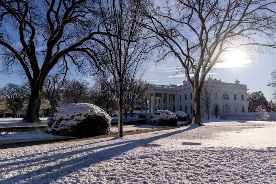 Otra vista de la Casa Blanca la mañana de este martes.