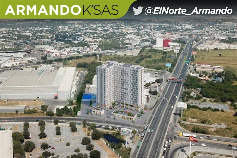 La obra que se construye por las avenidas Miguel Alemán y Concordia, en contraesquina de la Plaza Sendero La Fe.