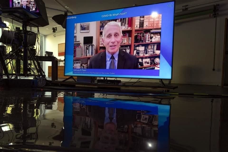 Anthony Fauci, director del Instituto Nacional de Alergias y Enfermedades Infecciosas, durante su discurso virtual en Davos.