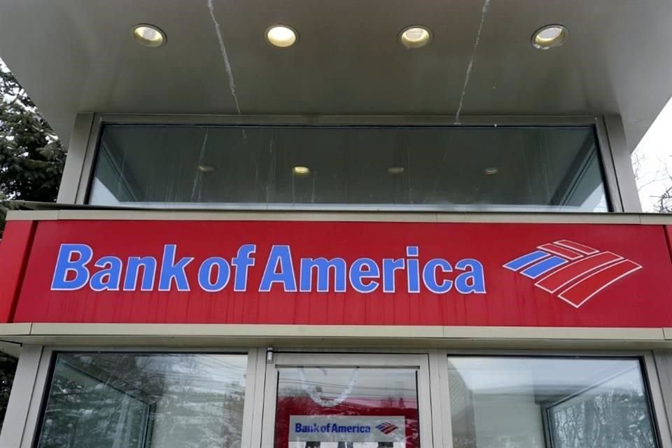 Las ganancias de Bank of America aumentaron a 6 mil 770 millones de dólares en el cuarto trimestre de 2021.