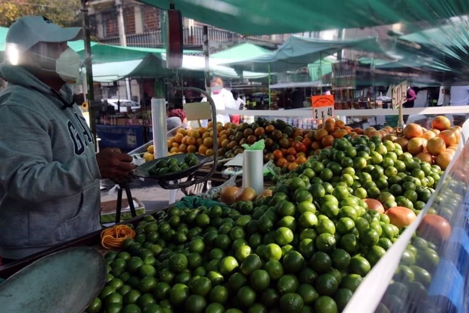 El limón fue el producto que más aumento a tasa quincenal registró en su precio en la primera mitad de febrero.