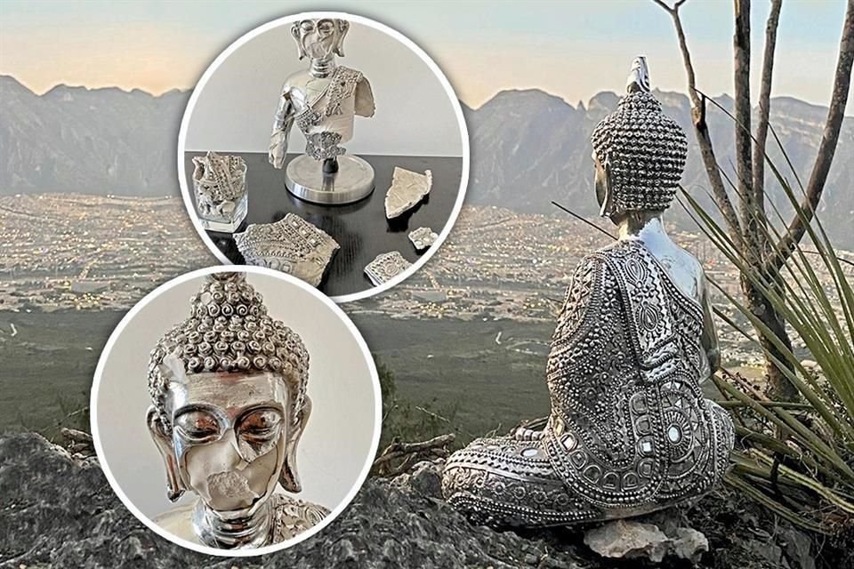 La imagen del llamado Buda de la Sierra Madre fue vandalizada y destruida.