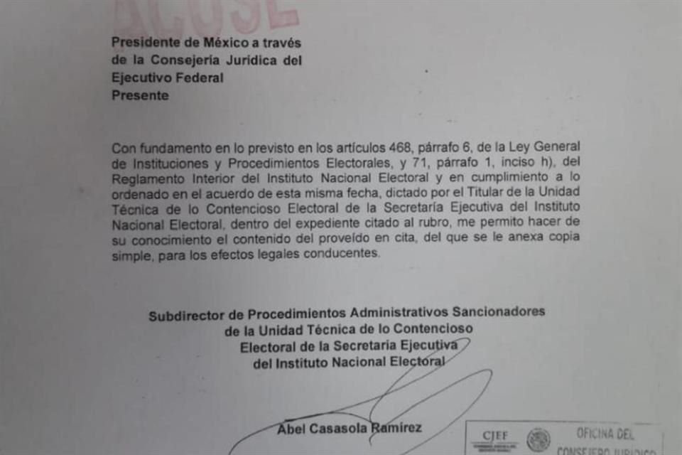 En el documento se le señala que el 20 de abril nuevamente volvió a referirse a su partido político, al hablar de encuestas.