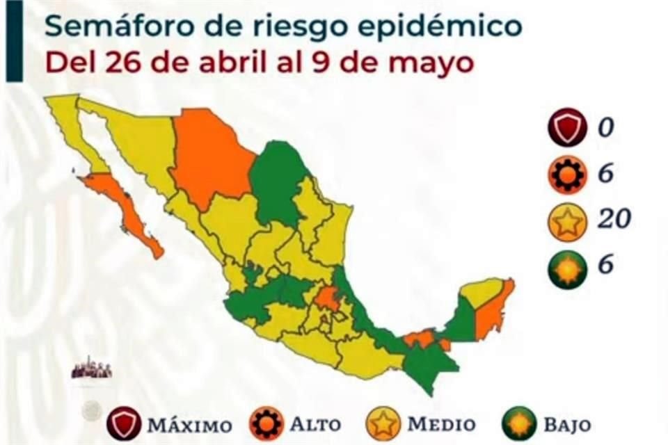 Entre los estados que pasaron a amarillo se encuentra el Edomex.