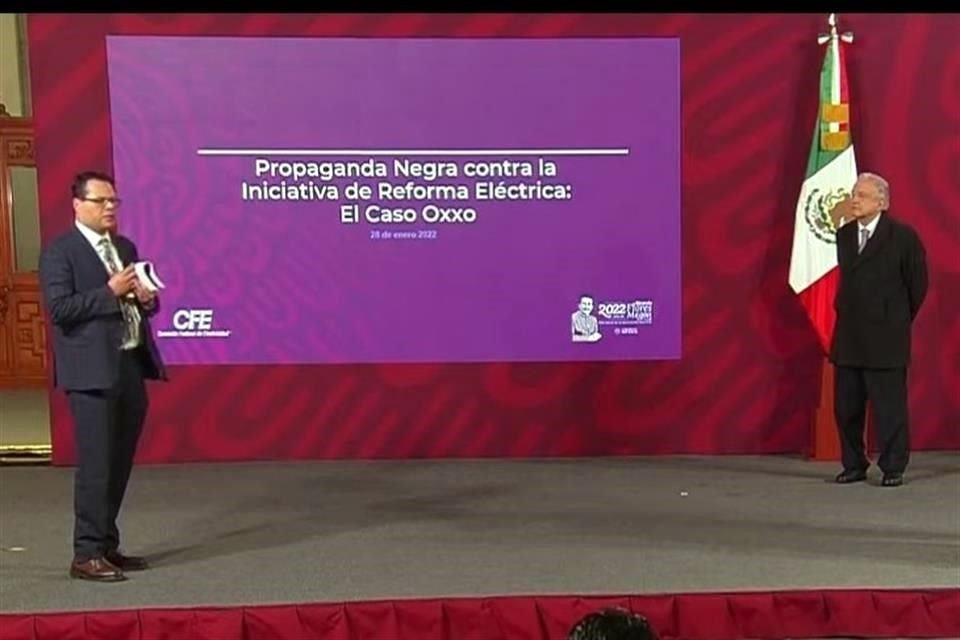 Directivos de la CFE estuvieron hoy en la conferencia mañanera.