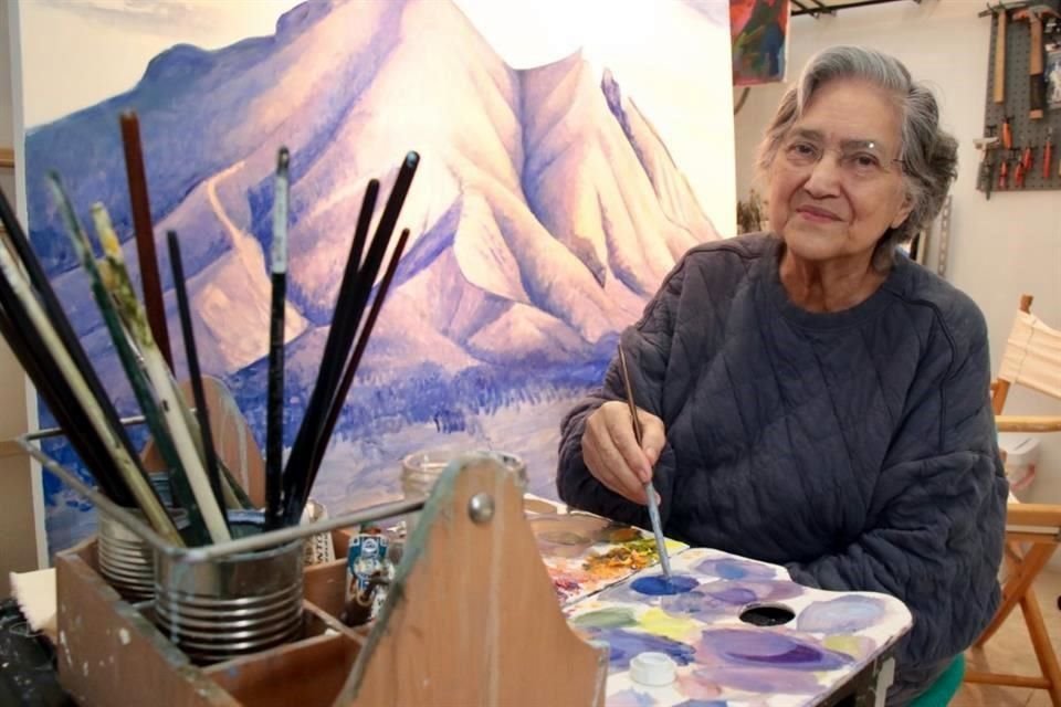 Saskia Juárez, decana del arte pictórico nuevoleonés.