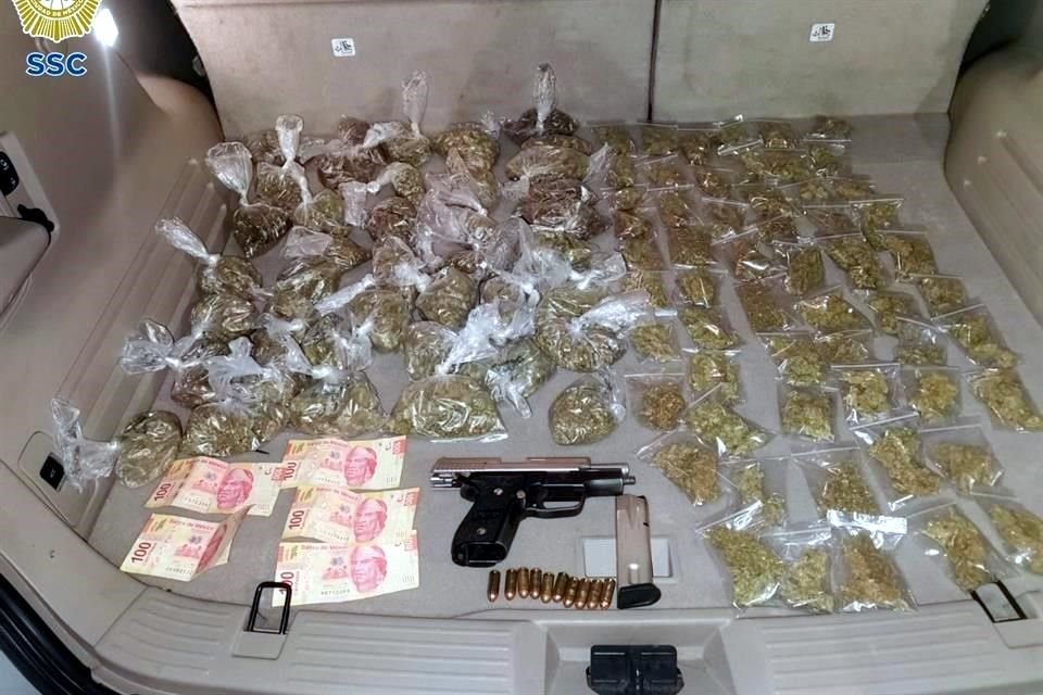 Víctor Pérez Cortés o Kevin Pérez Cortés y Alexis Pérez Cortés fueron detenidos con 100 bolsas de mariguana y un arma.