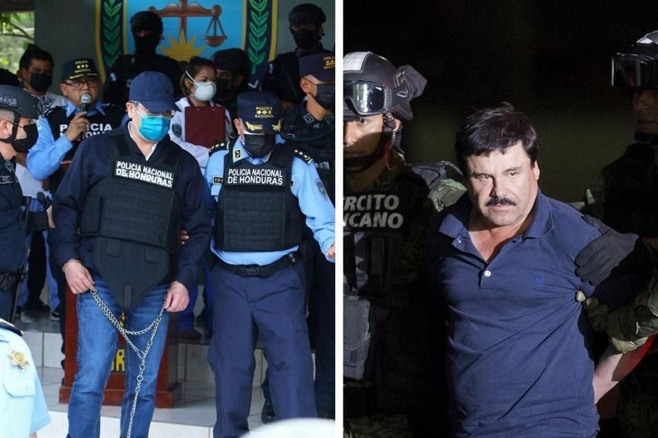 Según los fiscales en EU, El Chapo Guzmán entregó en 2013 un soborno de un millón de dólares para Juan Orlando Hernández.