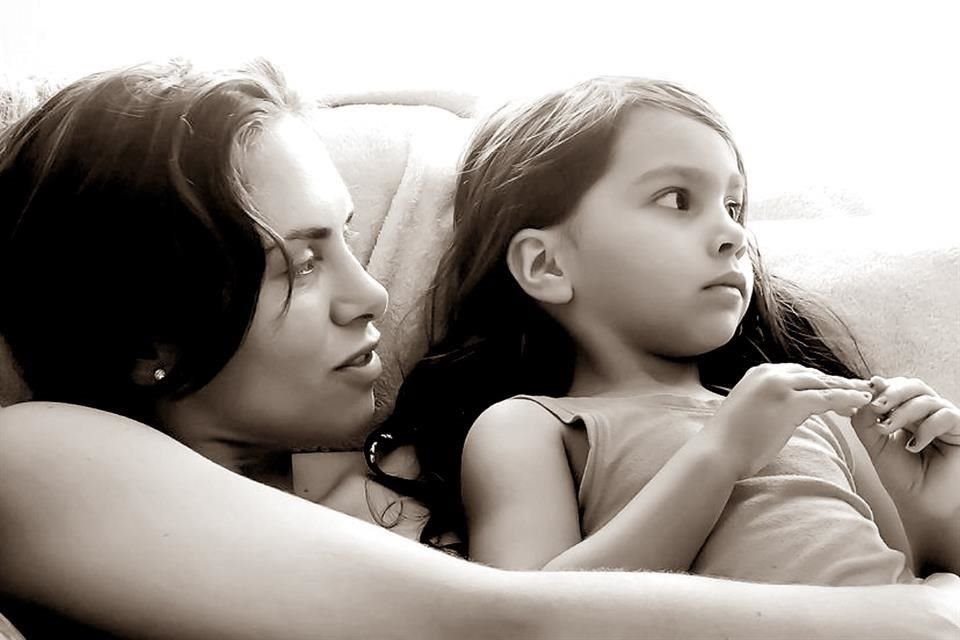 Con su hija Victoria