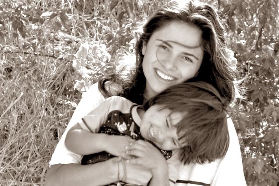Con su hijo Emiliano