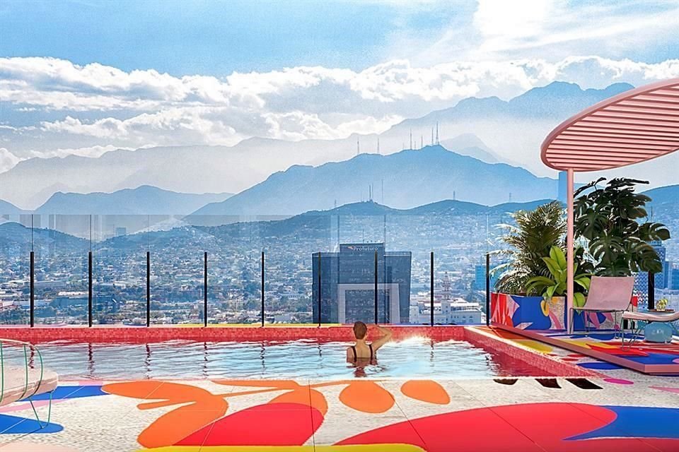 La alberca cuenta con vista panorámica.