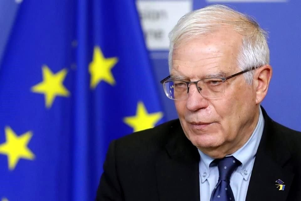 Josep Borrell durante una conferencia de prensa este domingo.