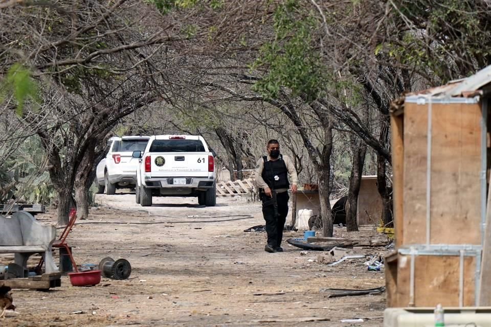 Elementos policiacos catearon una finca en el Municipio de Marín, donde estuvo la última víctima del violador.