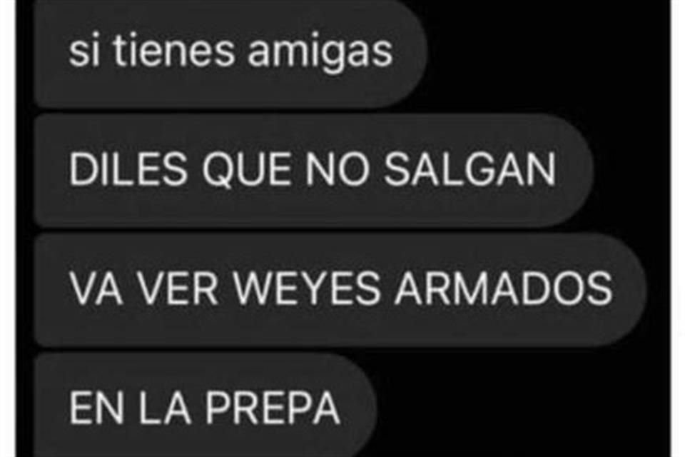 Las presuntas amenazas se viralizaron por Whatsapp.