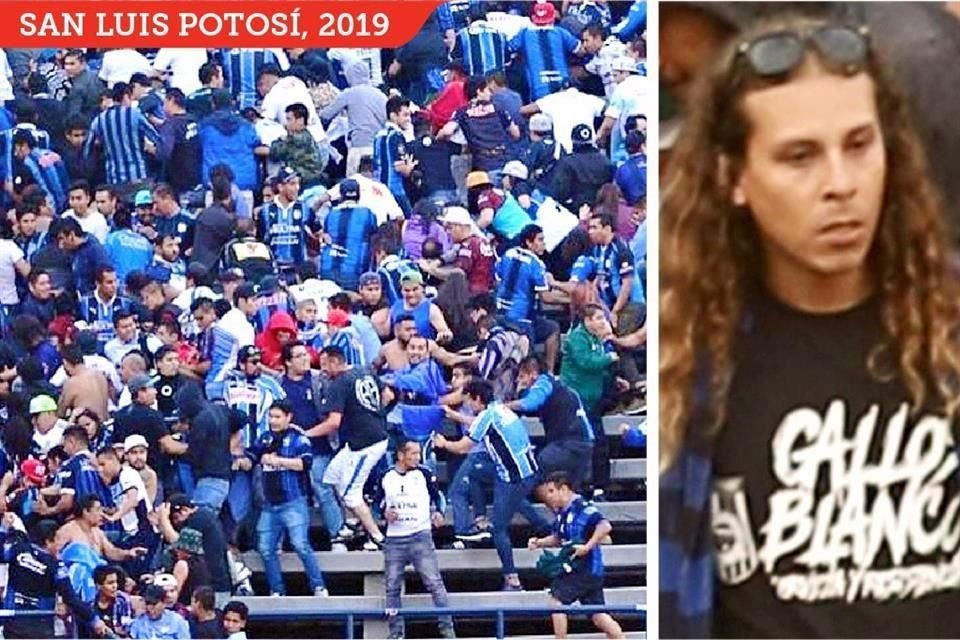 Desde 2019, Amilcar Rafael Godínez, líder de la barra 'La Resistencia', había sido ubicado como protagonista de una gran pelea en el estadio Alfonso Lastras de San Luis Potosí.