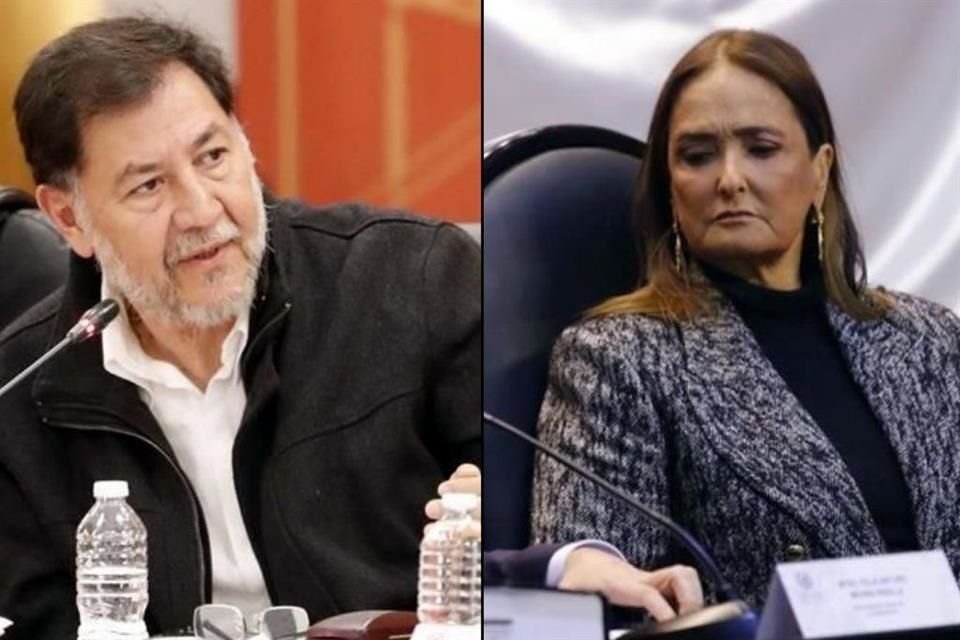 Gerardo Fernández Noroña y Patricia Armendáriz, diputados de Morena.