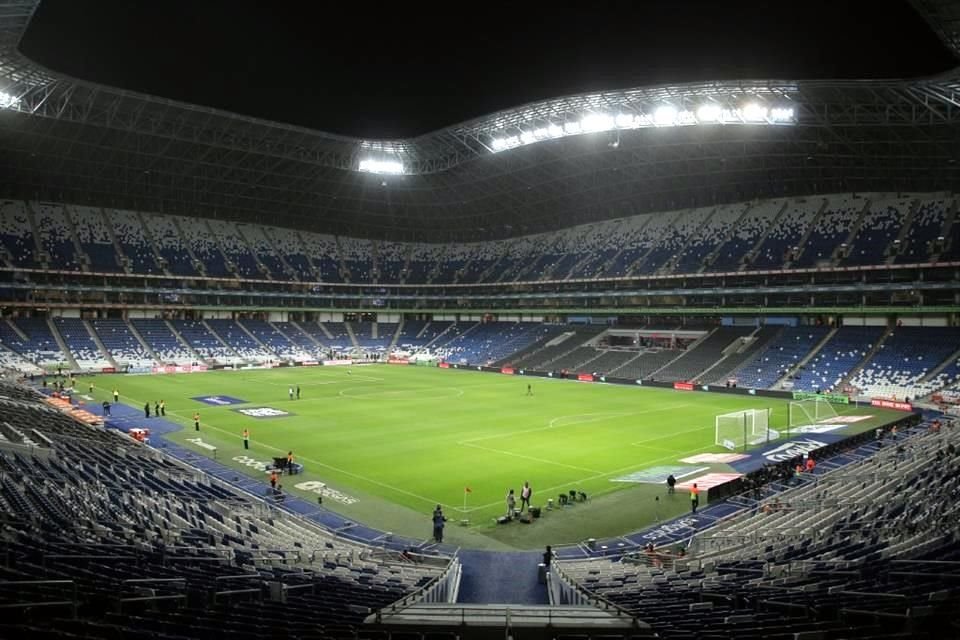 El Estadio BBVA así lucía con más de dos horas de antelación al partido entre Rayados y Mazatlán.