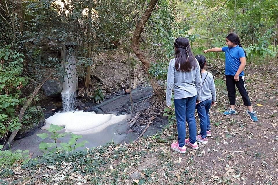 En la Barranca de Barrilaco, conectada a la de Dolores, vecinos también han registrado puntos ilegales de descarga.