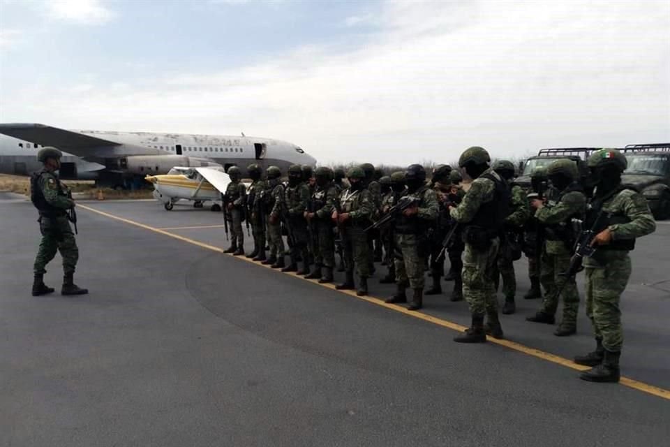 La Sedena reportó la llegada de más elementos del Ejército a Nuevo Laredo.