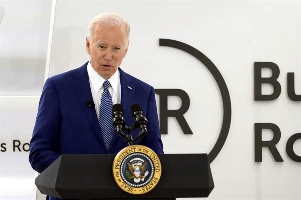 El Presidente de EU, Joe Biden, durante un encuentro con líderes empresariales en Washington.