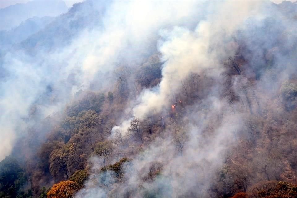 Una persona, quien presuntamente se encontraba bajo el influjo de droga, fue detenido por provocar el incendio en el paraje 'Los Corredores', en Tepoztlán.