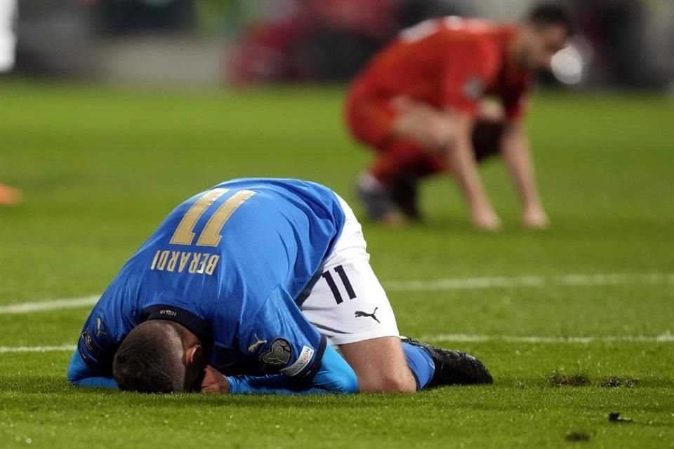 La selección de Italia perdió 1-0 ante Macedonia del Norte con lo que quedó fuera del Mundial de Qatar 2022.