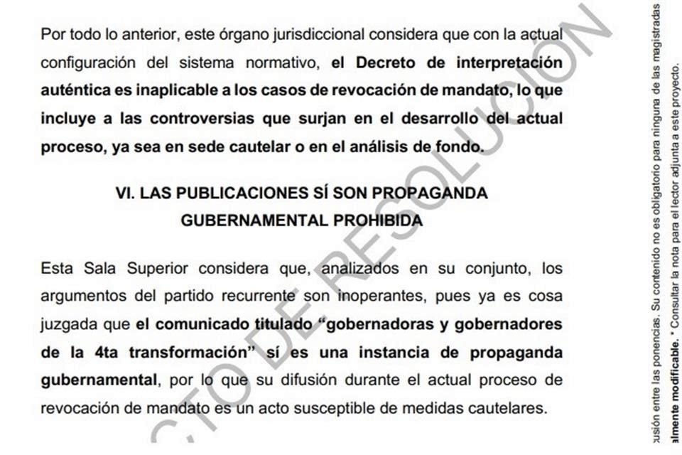 El proyecto del Magistrado Felipe de la Mata fue difundido este domingo