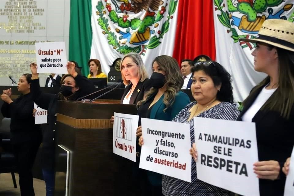 Durante la sesión pública ordinaria de hoy, la diputada local panista Mirna Edith Flores Cantú subió a tribuna para dar lectura a un posicionamiento en torno a dicha grabación.