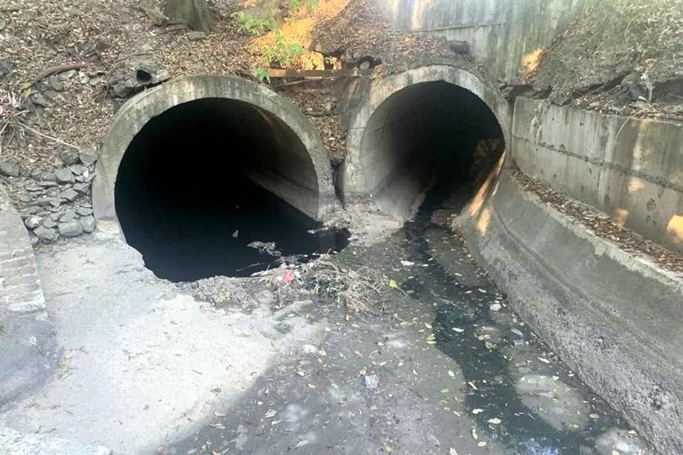 En el tramo de Viveros de Coyoacán, desde hace aproximadamente un mes el río está seco y provoca malos olores.