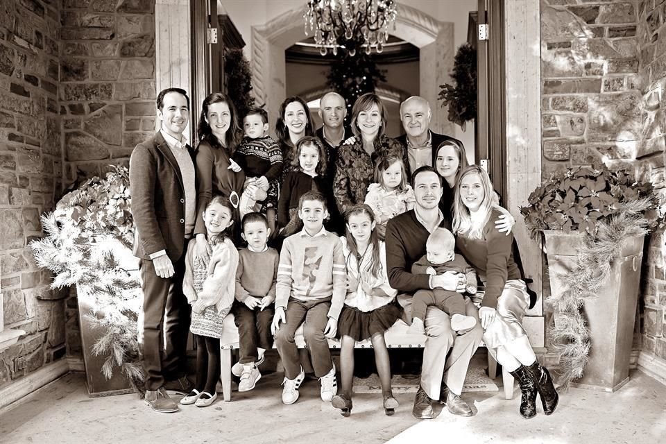 Con su familia en Navidad del 2020.