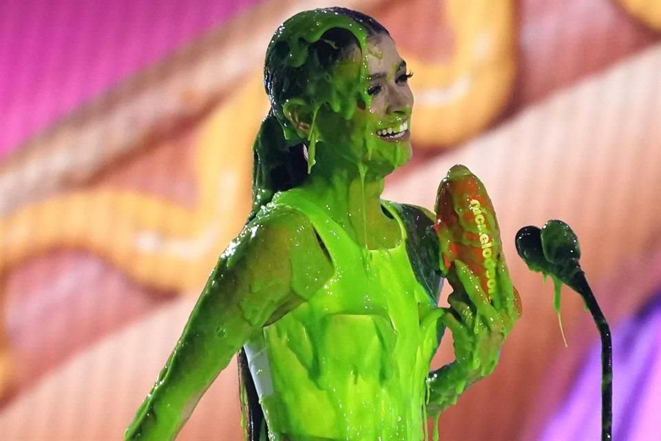 La primera víctima del slime fue la influencer Dixie D'Amelio, ganadora como Estrella Social Musical Favorita.