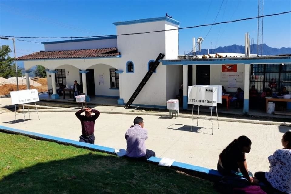 En Aldama, Municipio chiapaneco que mantiene un conflicto por tierras con su vecino Chenalhó, se registra poca participación.