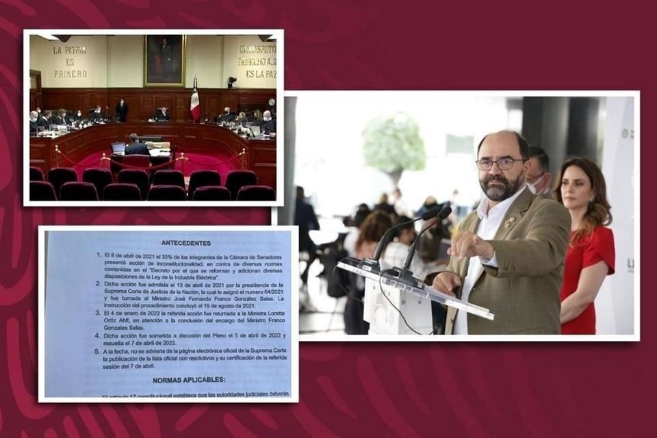 El senador Emilio Álvarez Icaza solicitó a la Corte aclarar el alcance de la votación de ministros sobre la Ley de la Industria Eléctrica