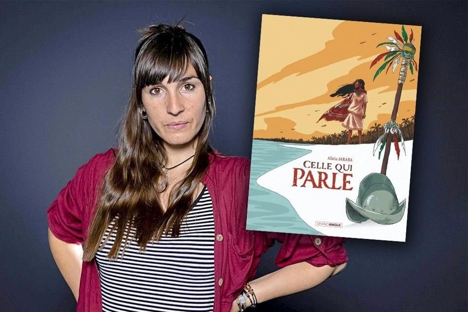La española Alicia Jaraba y su libro 'Celle qui parle'.