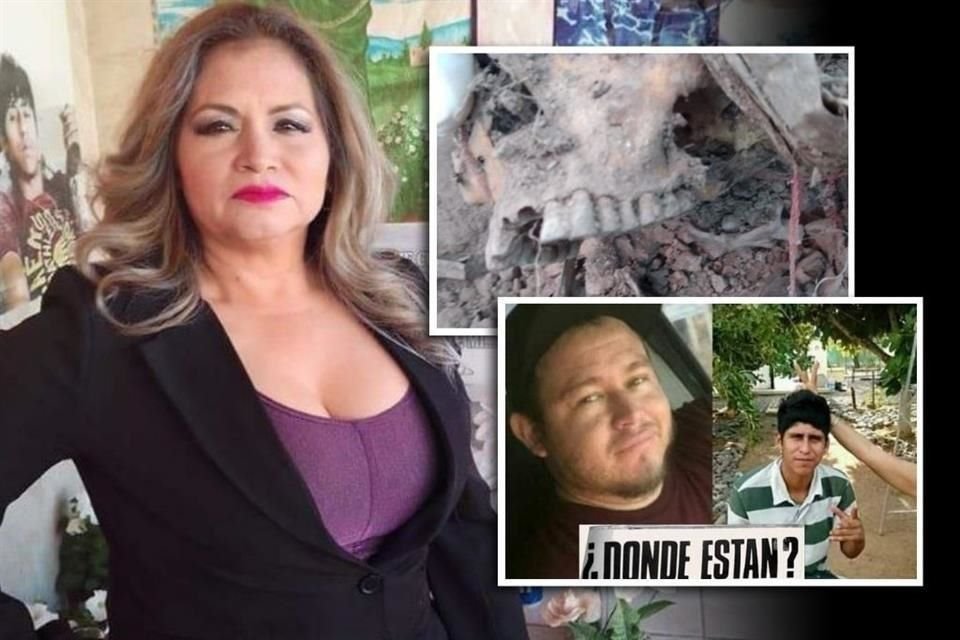 Cecilia, madre buscadora, y sus hijos
