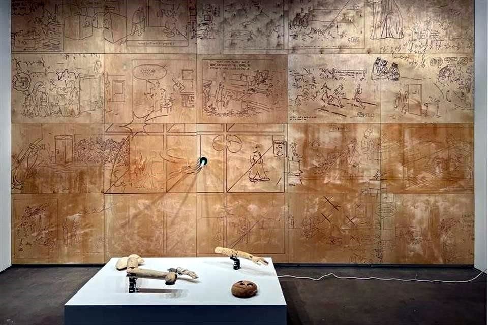 La obra de Marz, director de la Licenciatura en Arte de la Universidad de Monterrey, y Roberts, artista visual de Tijuana, se exhibió en la Expo Chicago 2022.