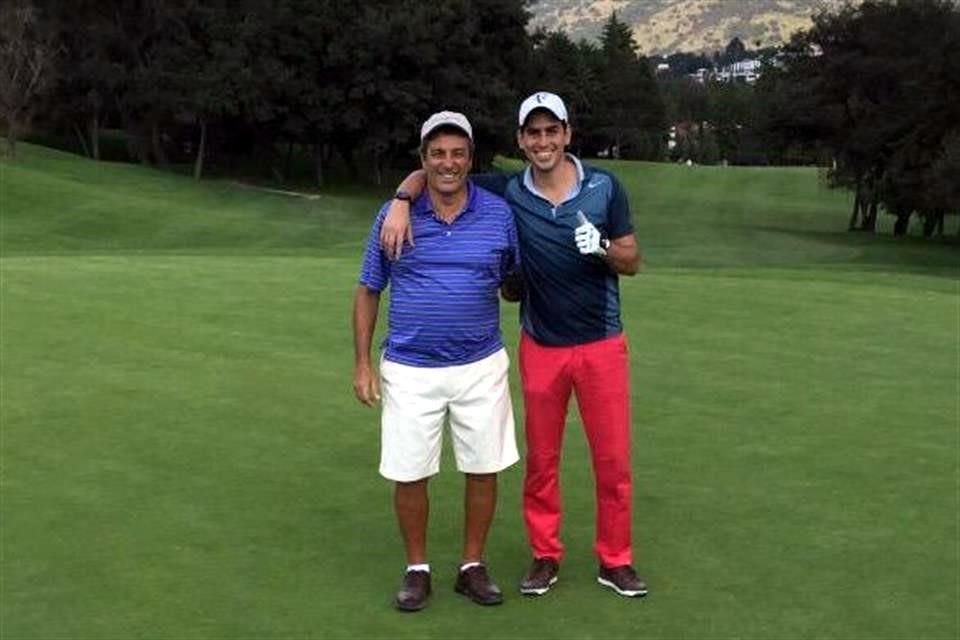 Claudio Boy además de ser auxiliar de su papá, lo acompaña en otro de sus hobbies, el gof.