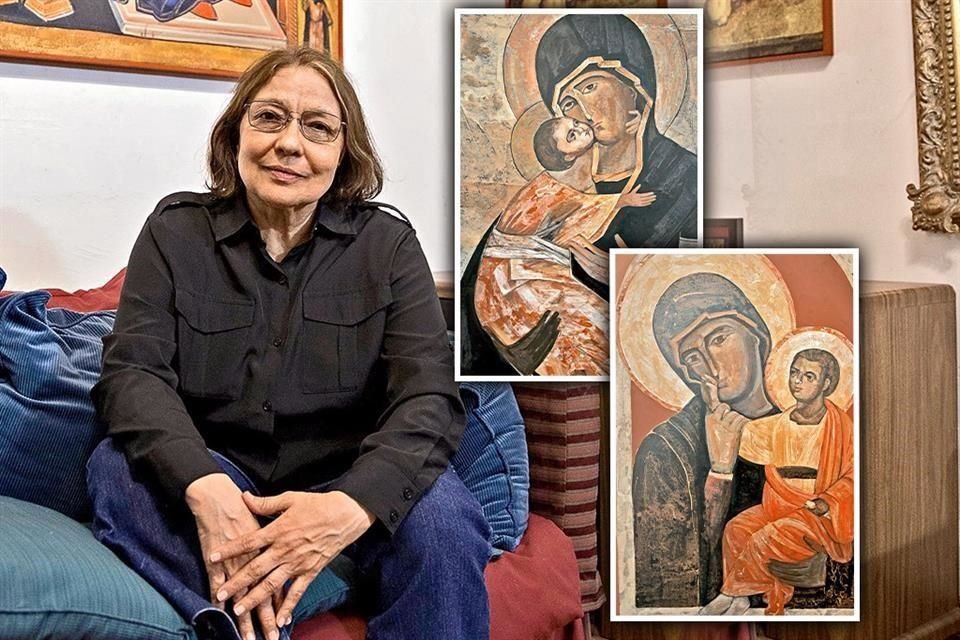 Esther echó mano de la pintura y del grabado para trazar imágenes figurativas y combinándolas con geometrías.