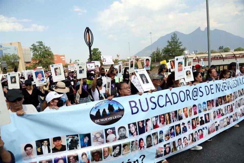 Una marcha en Monterrey, Nuevo Len, el pasado 10 de abril, en protesta por mujeres desaparecidas.