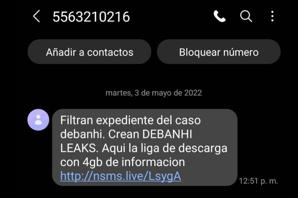 Ayer circularon mensajes de texto que ofrecían información del caso a través de ligas de internet sospechosas.