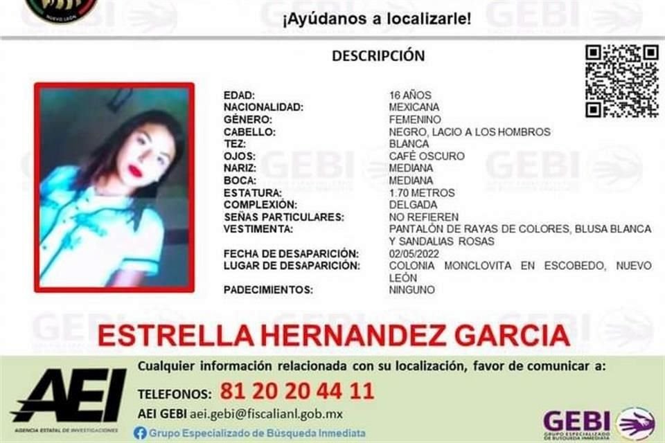 La joven Estrella Hernández fue ubicada con vida.