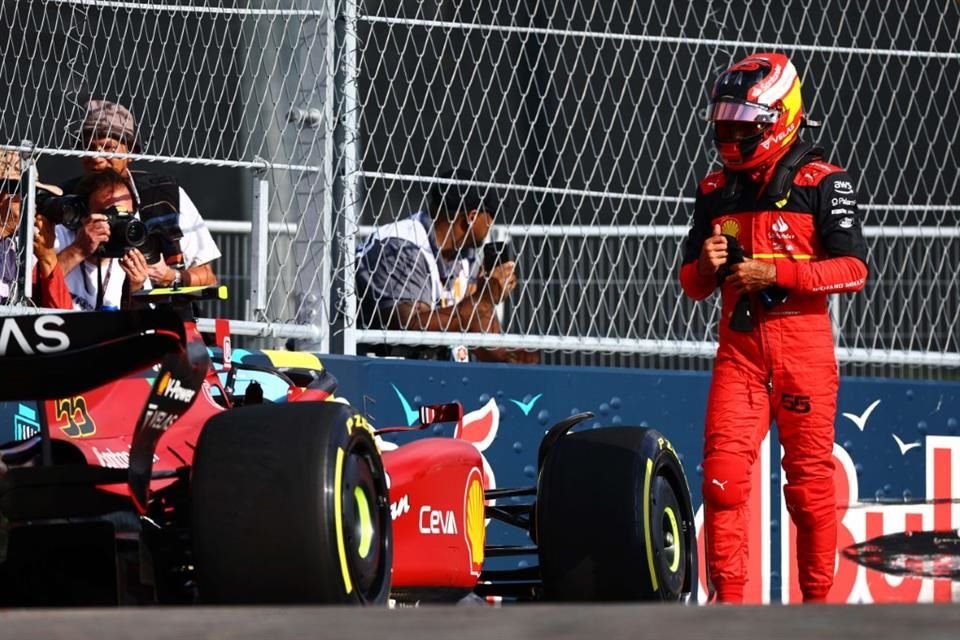 Sainz tuvo un accidente.