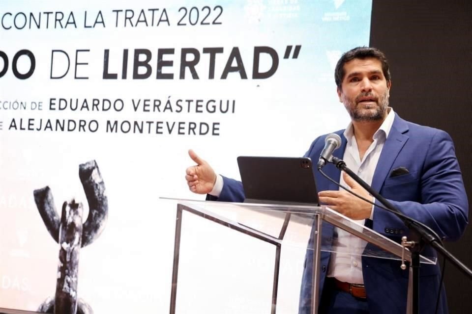 El cineasta Eduardo Verástegui presentó en Monterrey su nueva producción, Sound of Freedom (Sonido de Libertad).